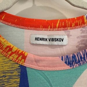 Henrik Vibskov “Blurry Lights” Graphic T-Shirt | FW22 | Over-sized Cropped XS